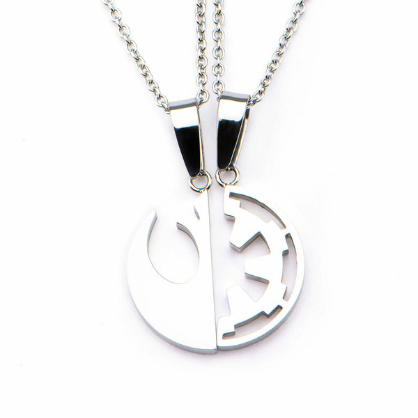 Star Wars Rogue One Rebel & Imperial Symbol BF Pendant Stainless Steel Necklace