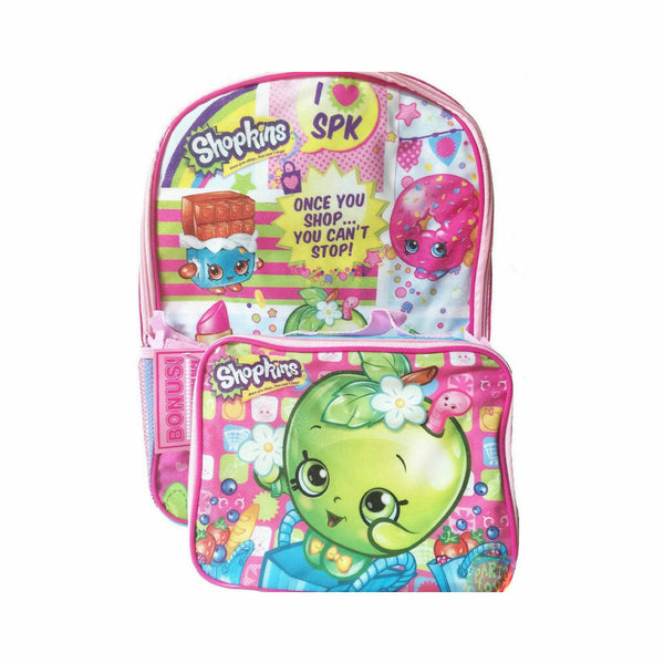 Shopkins Once You Shop Large Backpack with Detachable Lunch Box