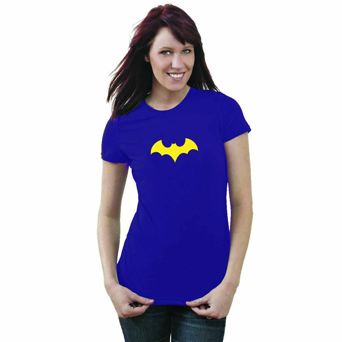 DC Comics Batgirl Symbol III Juniors Purple T-Shirt
