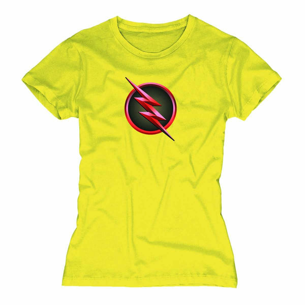 DC Comics Reverse Flash TV Symbol Juniors Yellow T-Shirt