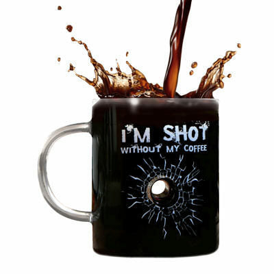 Big Mouth Toys I'm Shot Without My Coffee Glass Mug