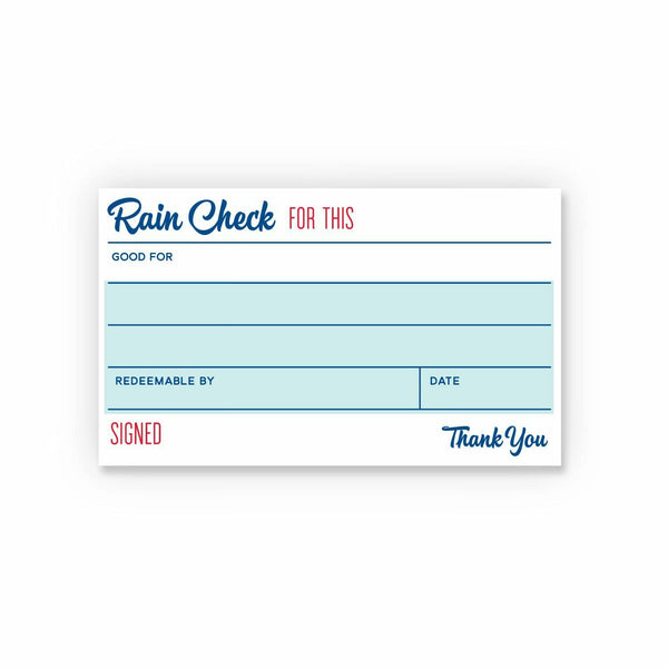 Carded: Rain Check Social Currency Cards
