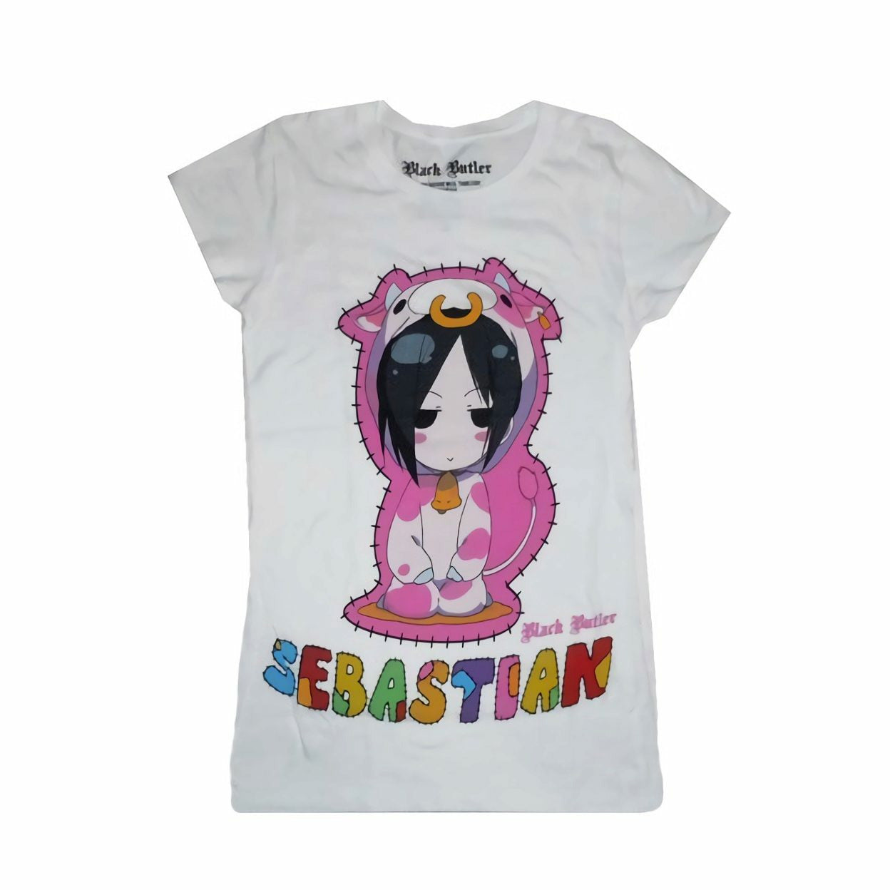 Black Butler Sebastian Cow Cosplay Juniors T-Shirt