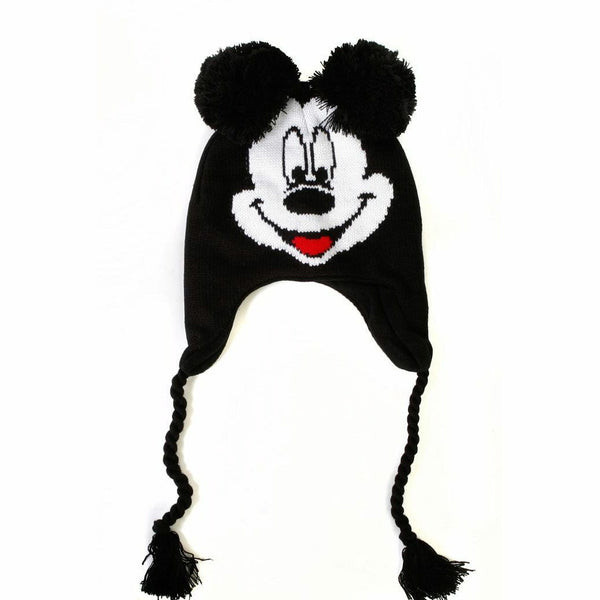 Disney Mickey Mouse Knit Beanie Peruvian Laplander Hat