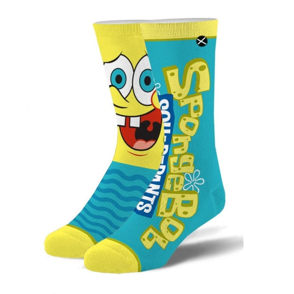 Spongebob Big Face Mens Crew Socks