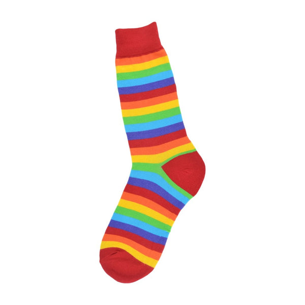Rainbow Red Crew Socks