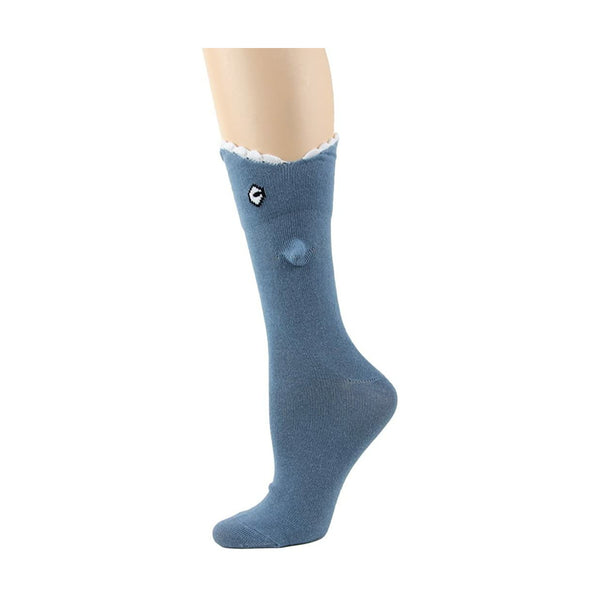 Blue Shark Bite Women's 3D Socks