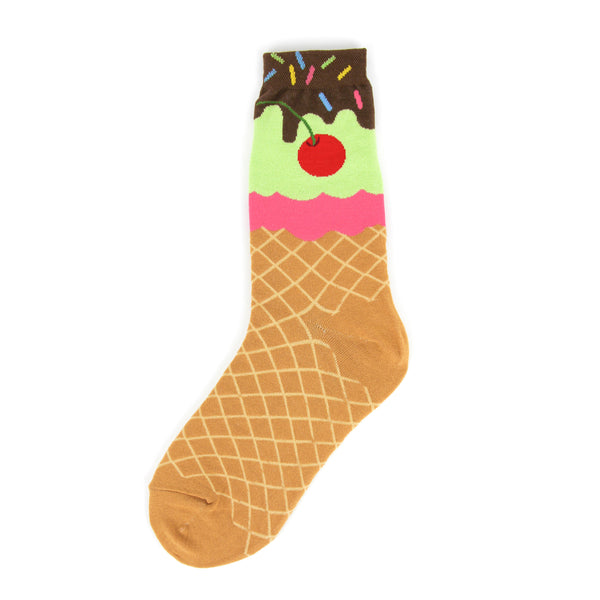 Ice Cream Cone Crew Socks