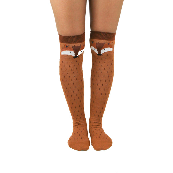 Fox Over The Knee Socks