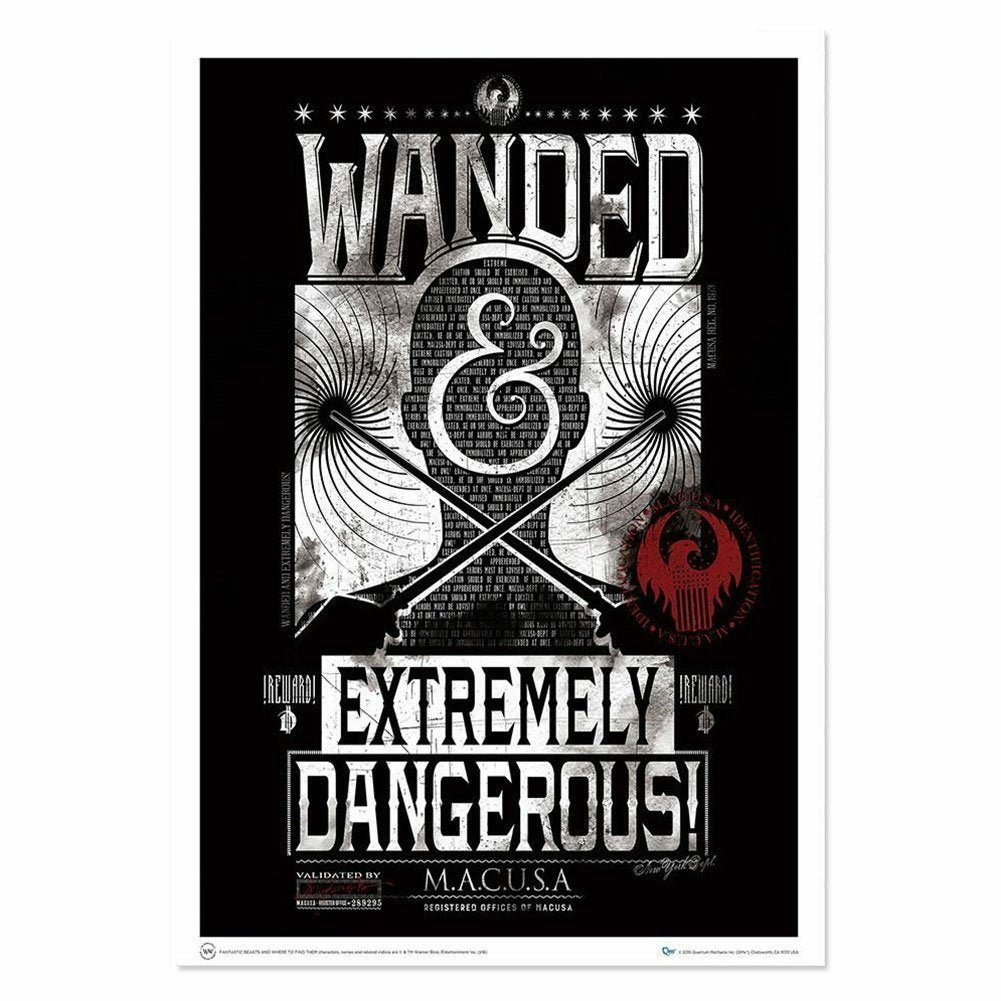 Fantastic Beasts and Where to Find Them Wanded & Dangerous Art Print Poster