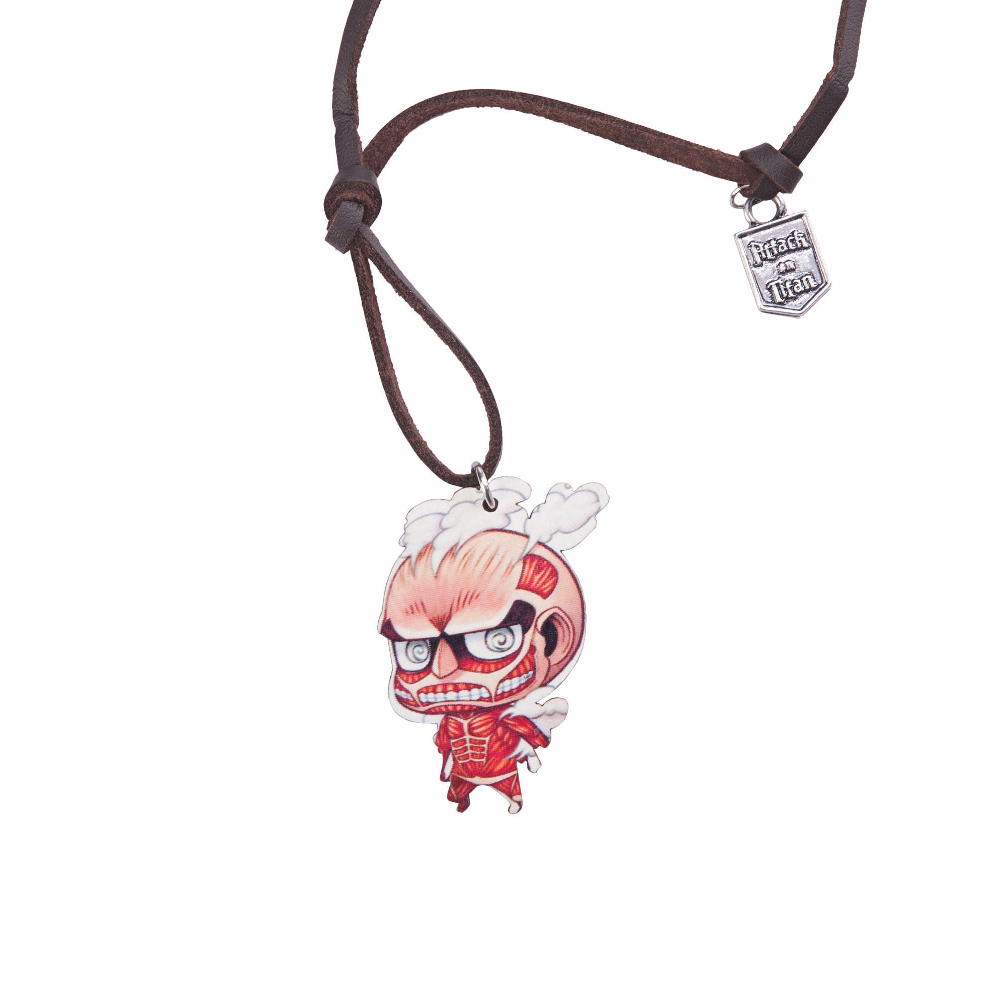 Attack On Titan Colossal Titan Wooden Chibi Necklace