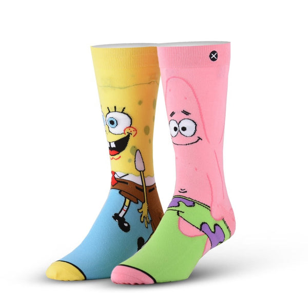 Spongebob Squarepants: Spongebob & Patrick Mens Crew Socks