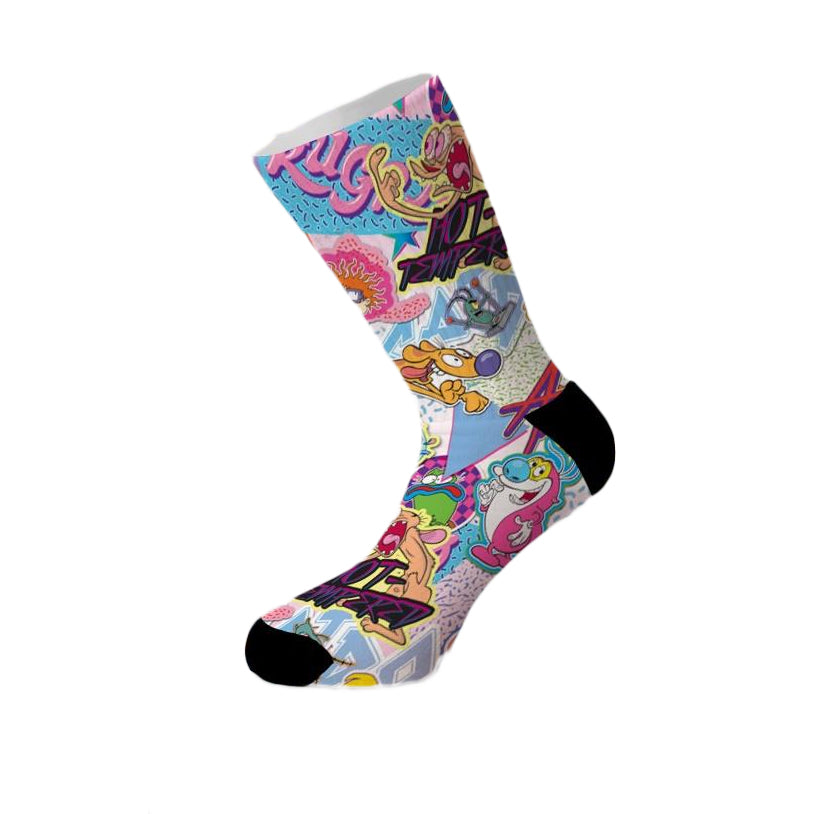 Nick Stickers Sublimation Mens Crew Socks