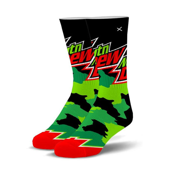 Mountain Dew Camo Men's Crew Socks