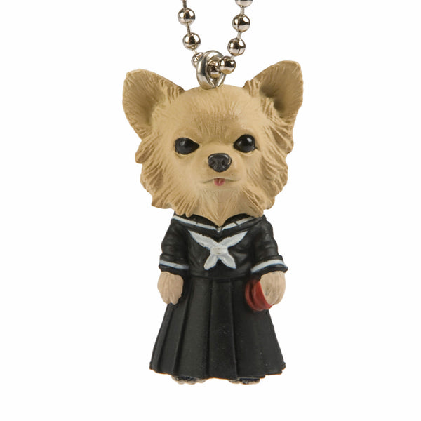 Dogs in School Uniforms Chihuahua Keychain