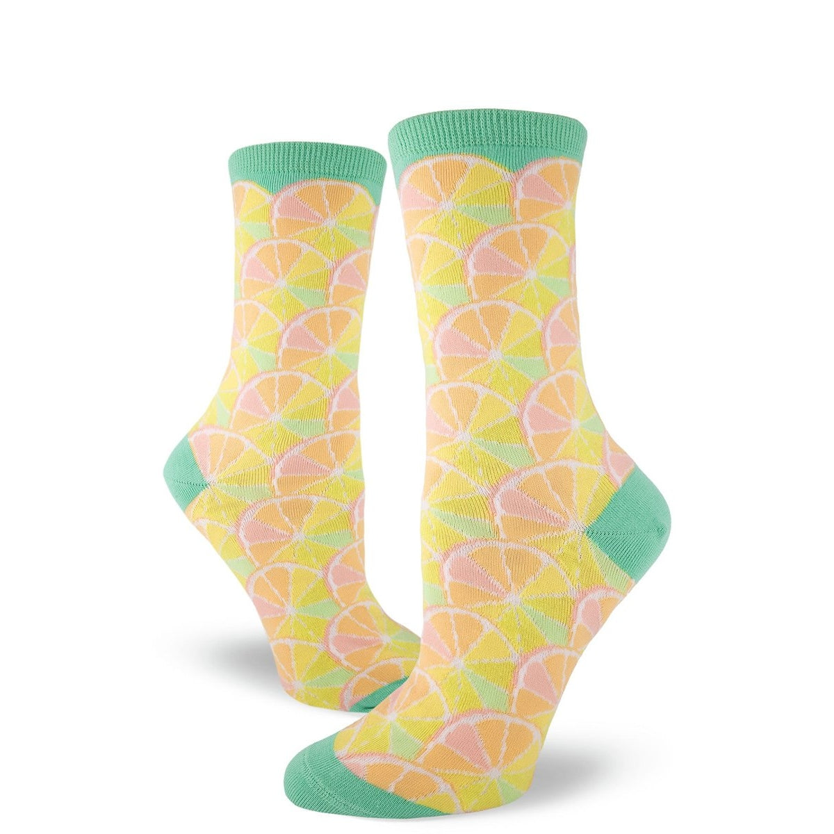 Citrus Green Crew Socks