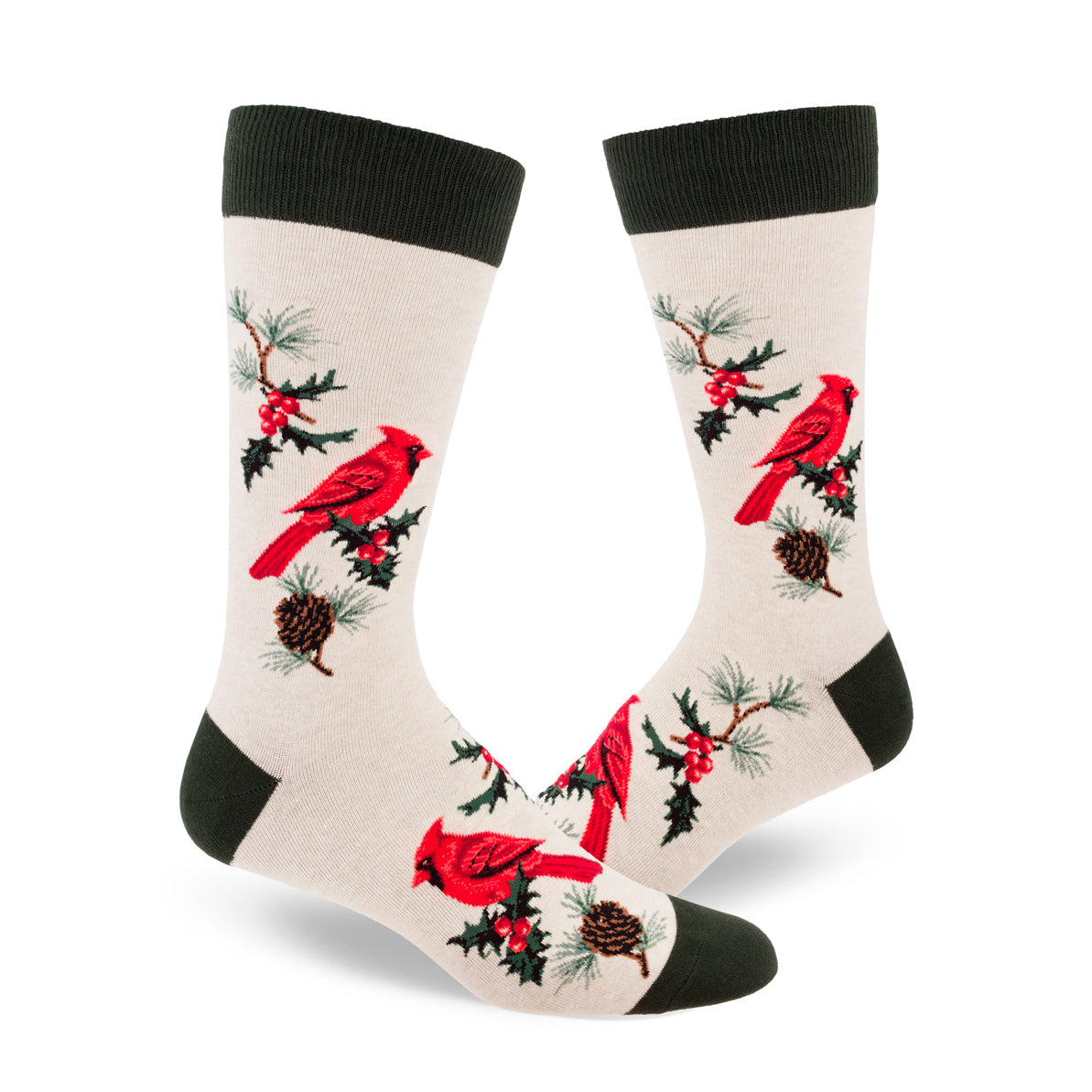 Cardinal Men's Cream Crew Socks