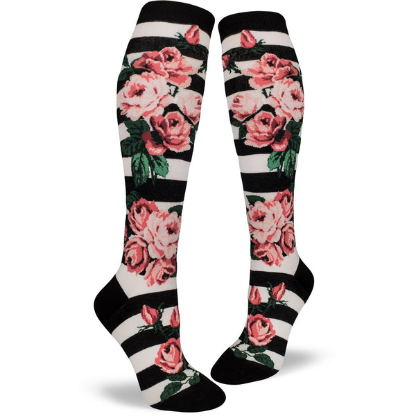 Romantic Rose Knee High Socks