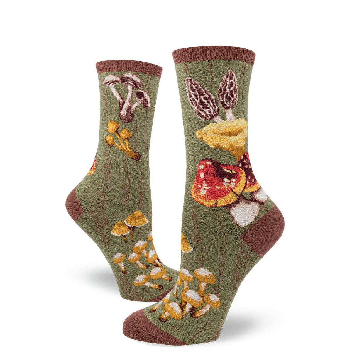 Mushroom Women's Heather Moss Crew Socks