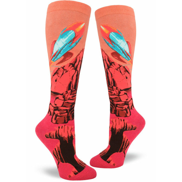 Rocket From the Red Planet Women's Knee High Socks