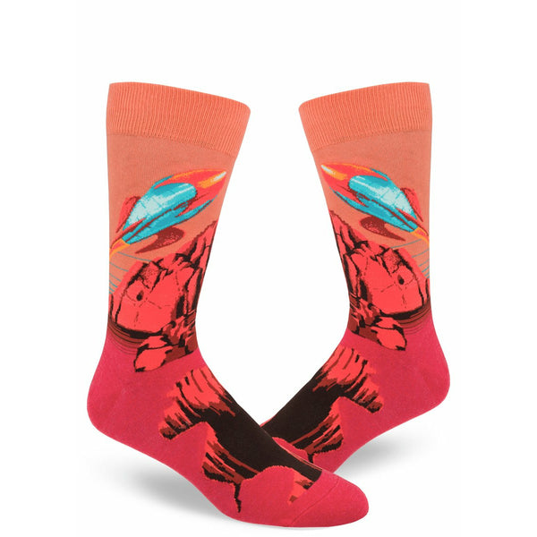 Rocket From the Red Planet Men's Crew Socks