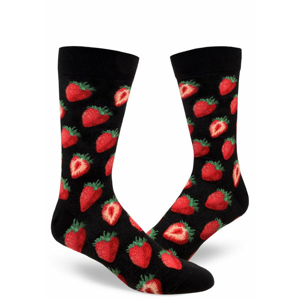 Sweet Strawberries Men's Crew Socks