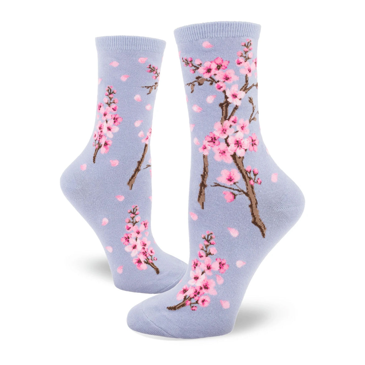 Cherry Blossom Women's Lilac Crew Socks