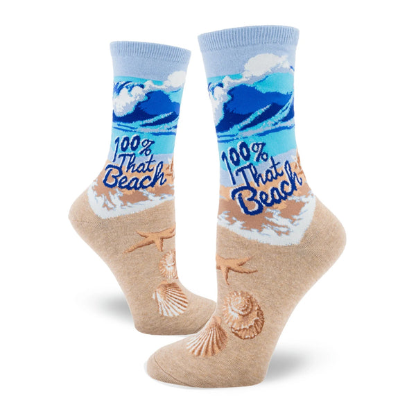 100% That Beach Women's Sand Crew Socks
