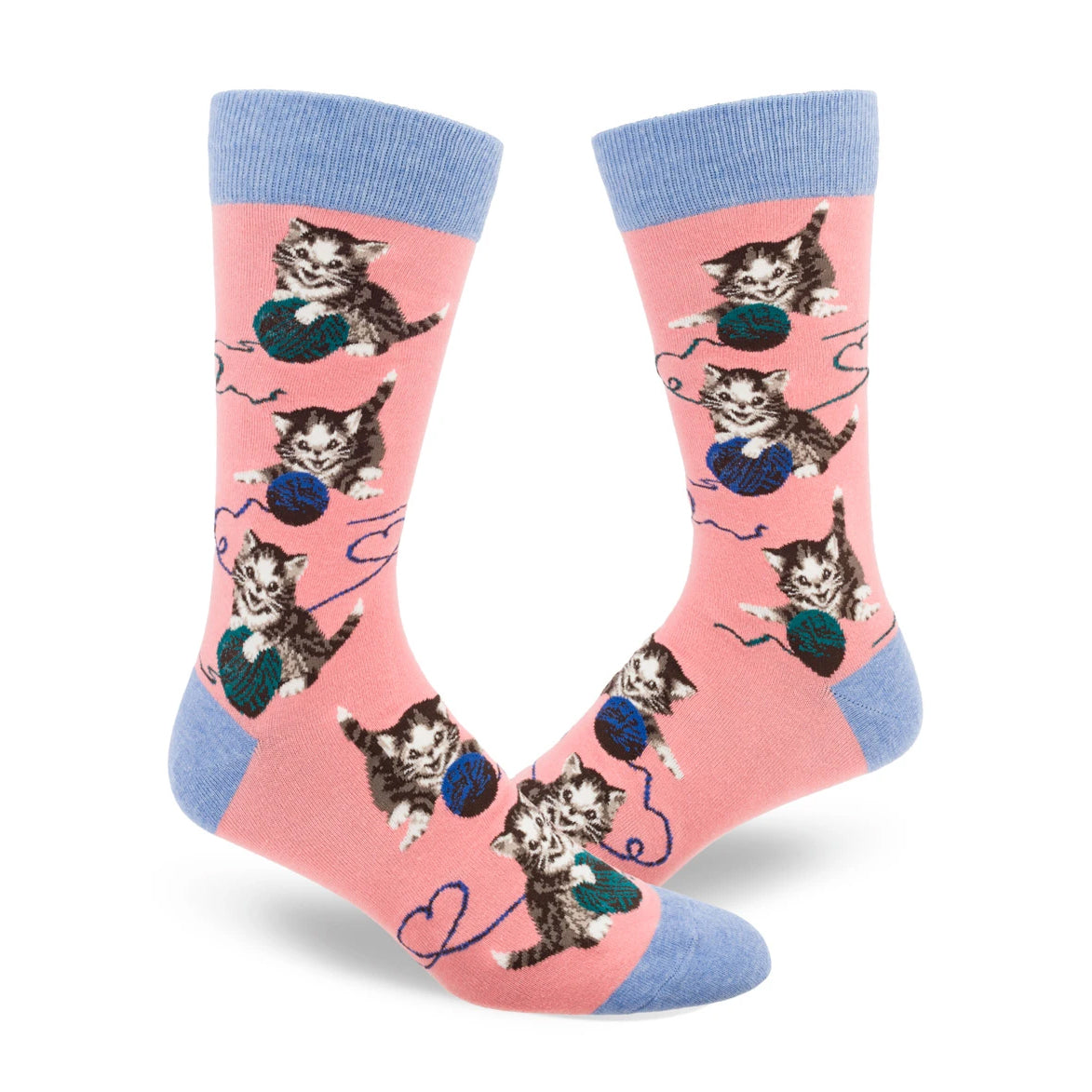 String Cat Men's Peach Crew Socks
