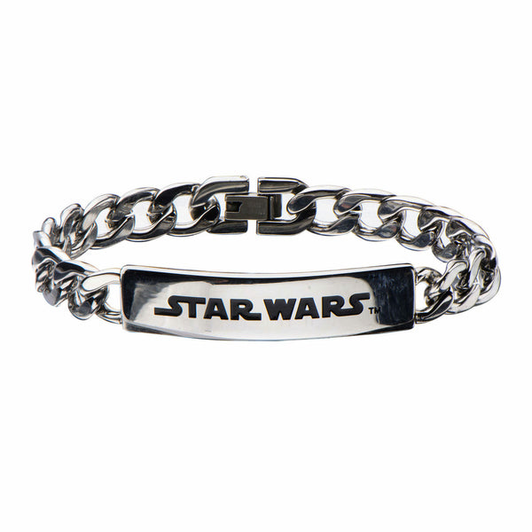 Star Wars Logo ID Curb Chain Stainless Steel Bracelet
