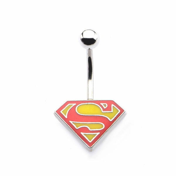 DC Comics Superman Logo Stainless Steel Navel Ring