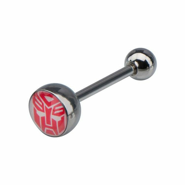 Transformers Autobots Logo Stainless Steel Barbell Ring