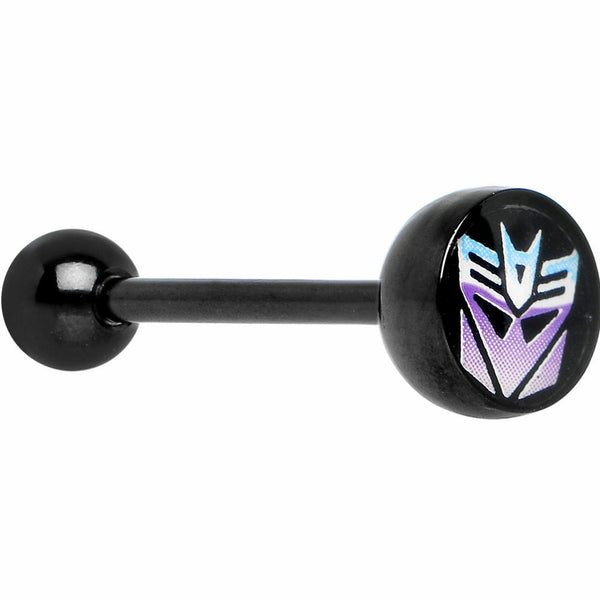 Transformers Decepticon Logo 14G Stainless Steel Barbell Ring