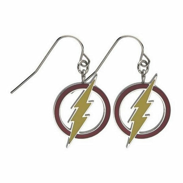 DC Comics Flash Logo Stainless Steel Dangle Earrings