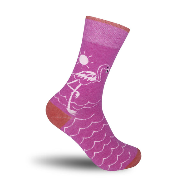 Pink Flamingo Crew Socks