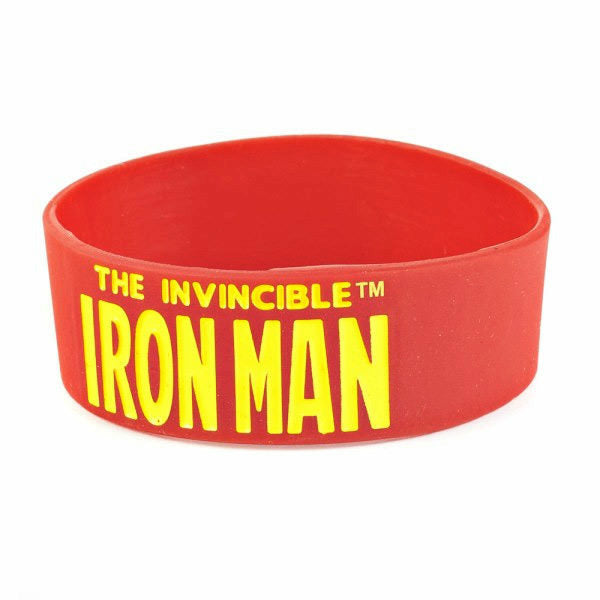 Marvel Iron Man Logo Red Rubber Wristband