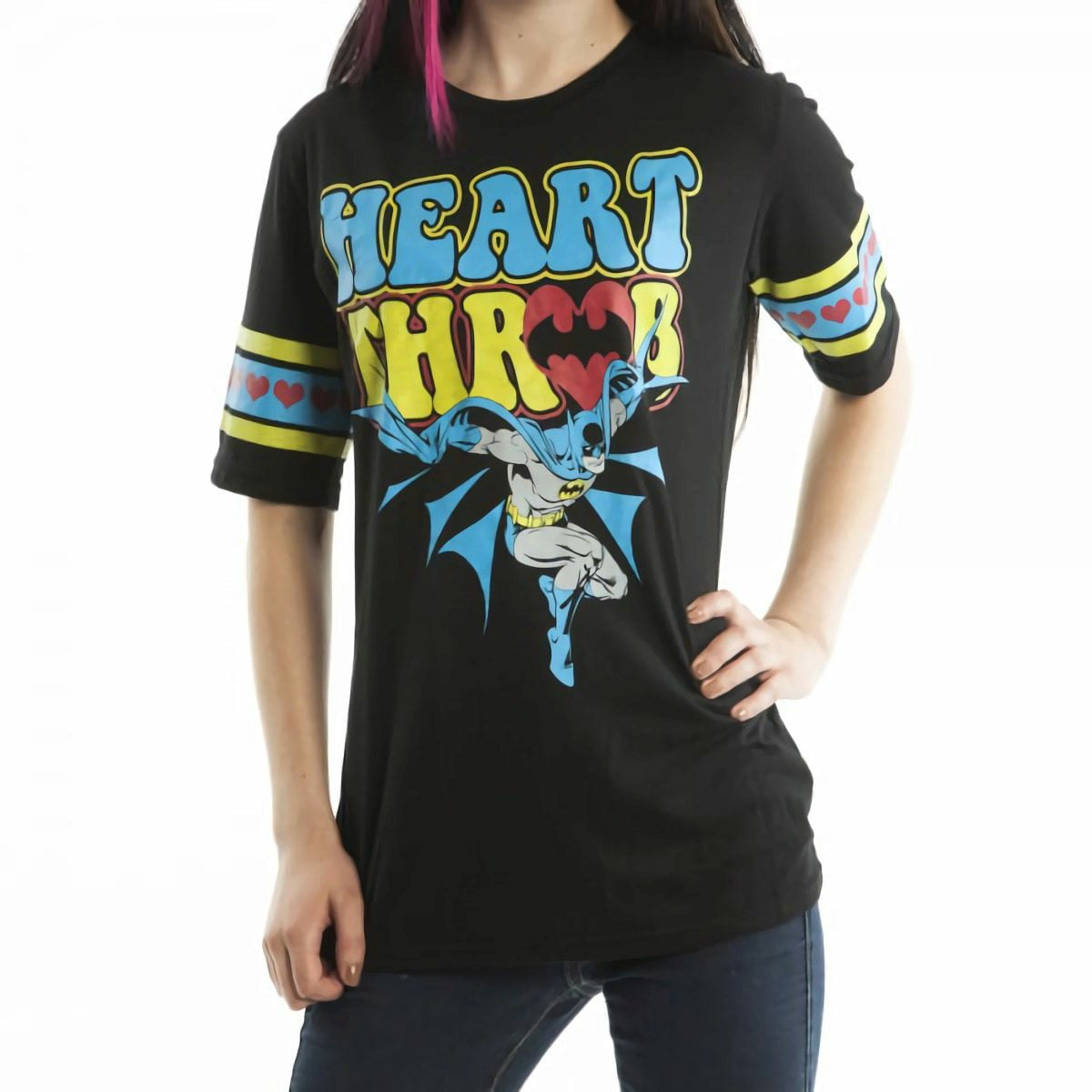 Batman HeartThrob Juniors Black Hockey T-Shirt