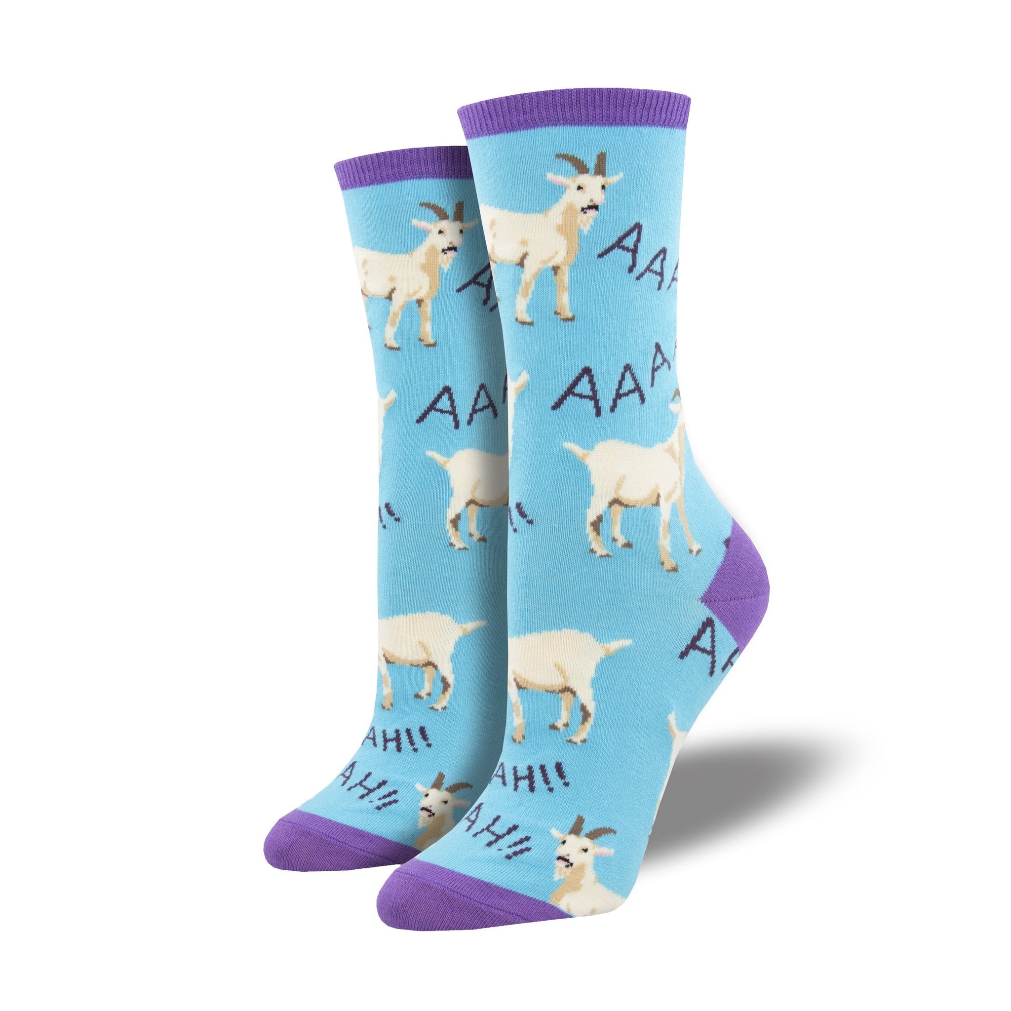 Screaming Goats Blue Womens Crew Socks