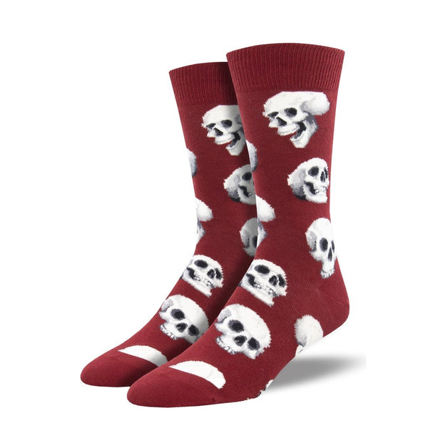 Sacred Skulls Red Mens Crew Socks
