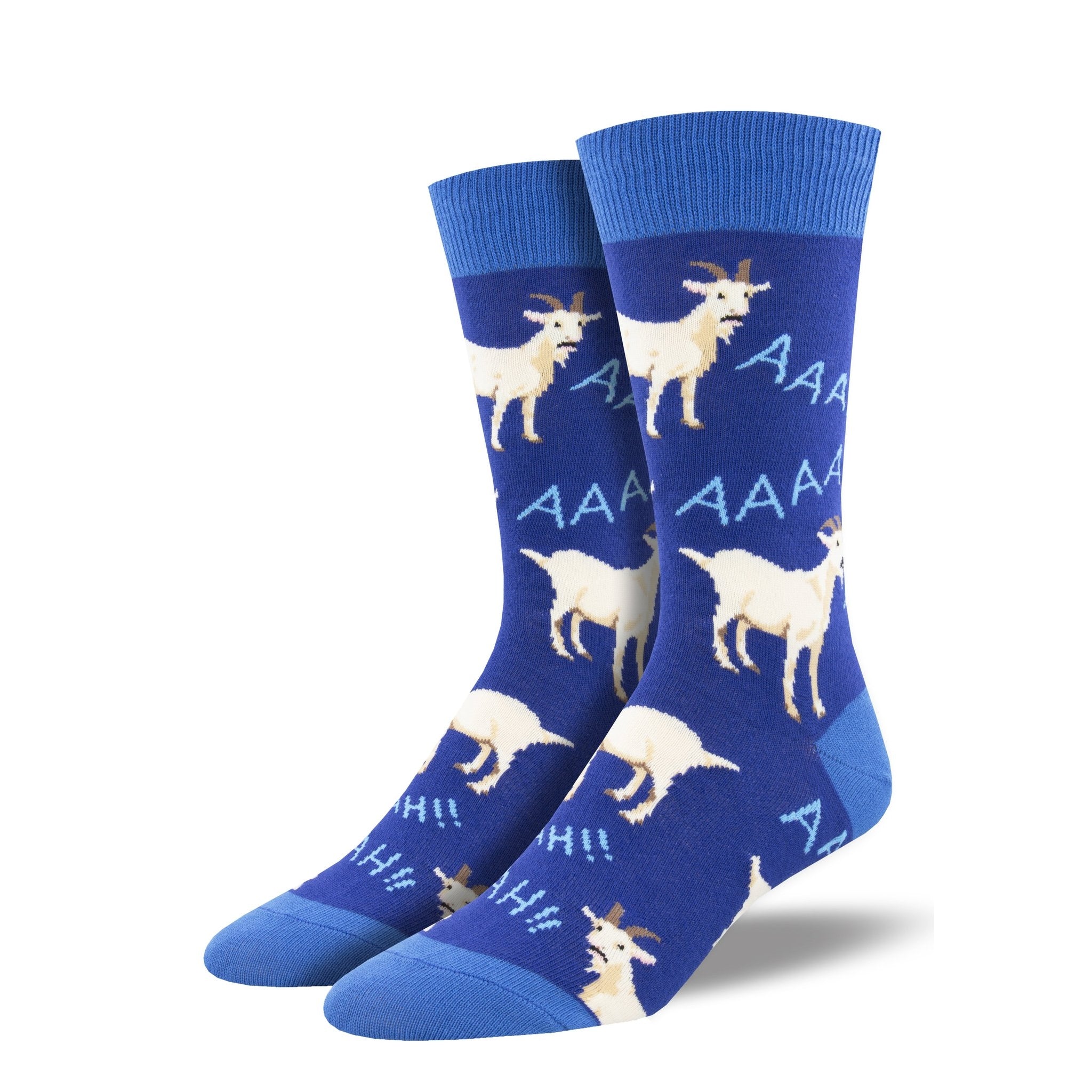 Screaming Goats Blue Mens Crew Socks