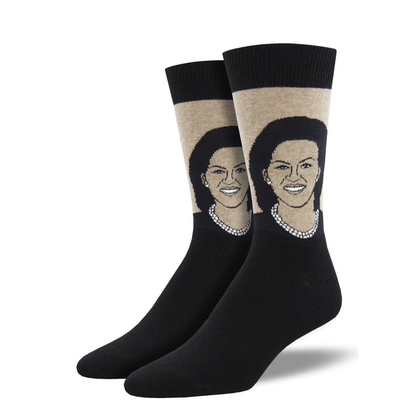 Michelle Obama Mens Crew Socks
