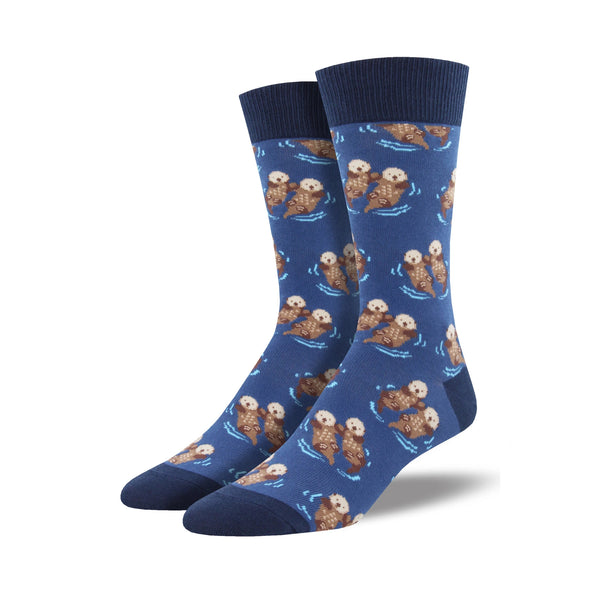 Significant Otter Men's Blue Crew Socks