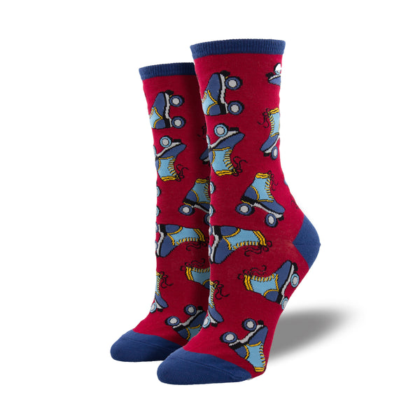 Free Skate Women's Red Crew Socks