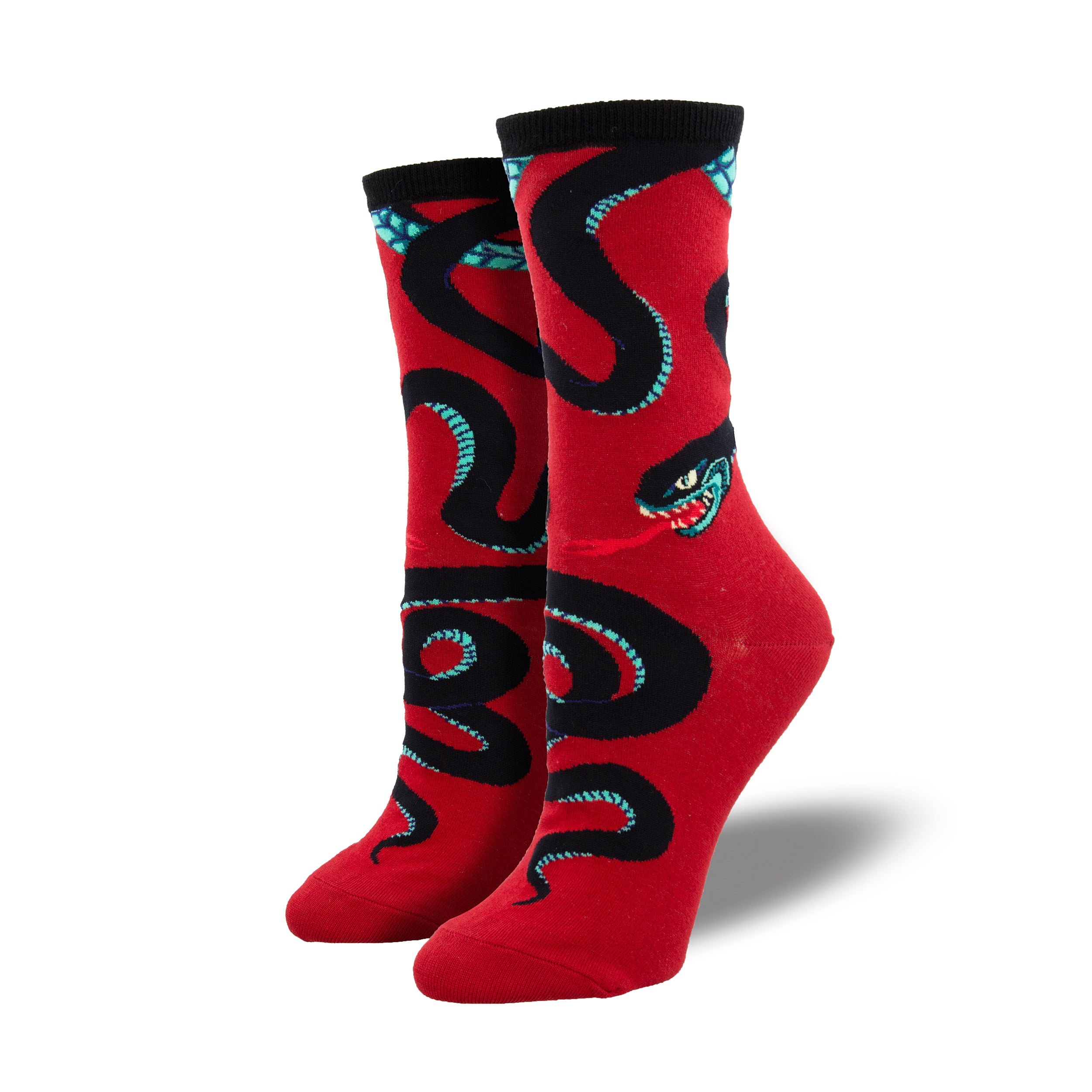 Slither Me Timbers Women's Red Crew Socks
