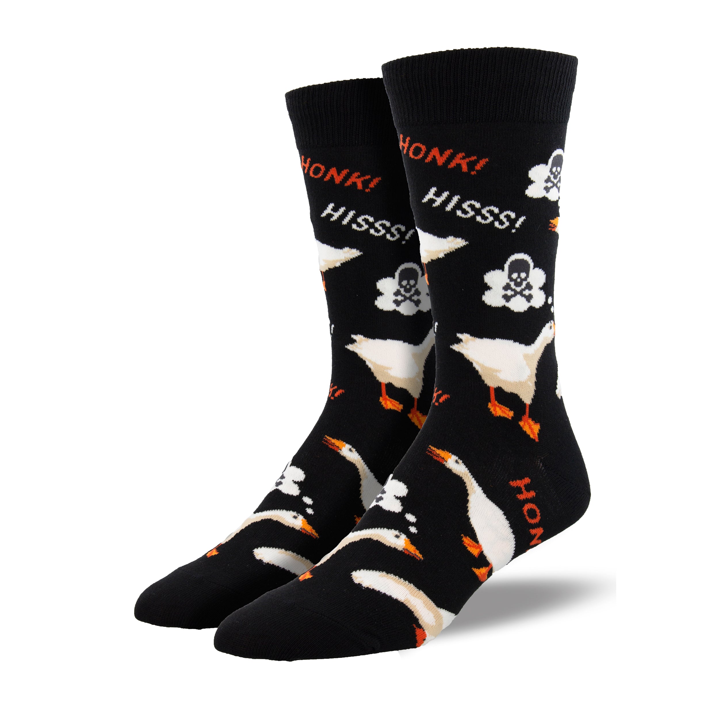 Honk Honk Men's Black Crew Socks