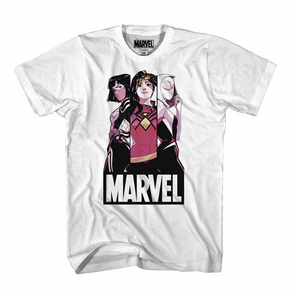 Marvel Heroes SS Lady Aranas Mens White T-Shirt