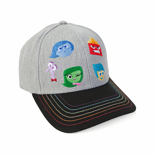Inside Out Embroidered Characters Youth Heather Snapback Baseball Cap