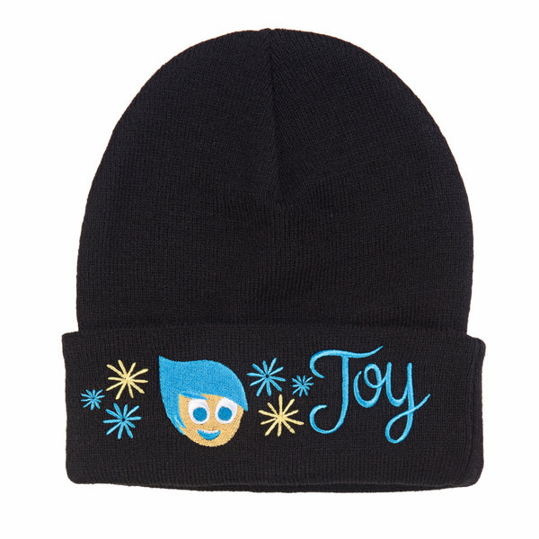 Inside Out Joy Emrbroidered Face Cuff Beanie Hat