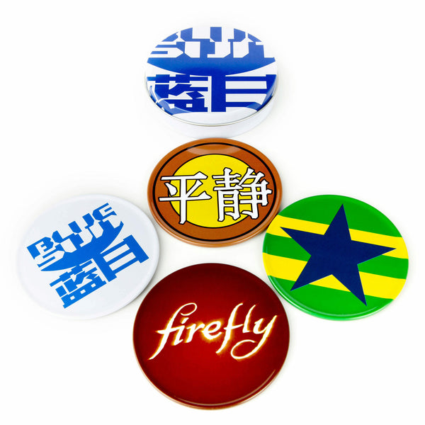 Firefly Coasters - Set of 4 with Tin