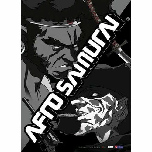 Afro Samurai Afro & Justices Face On A Wall Scroll